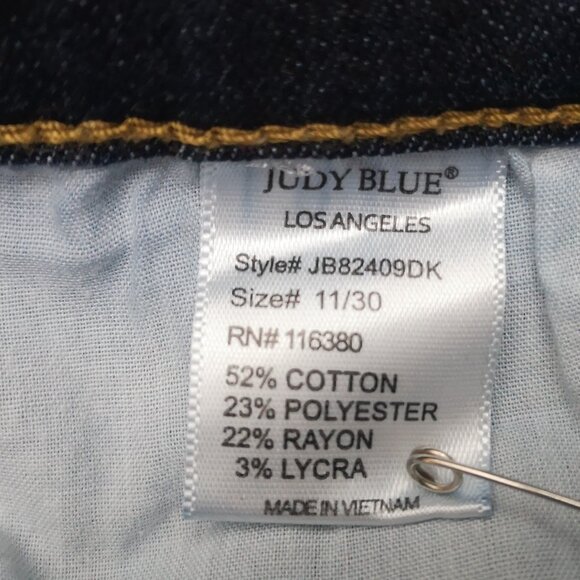 Judy Blue Los Angeles Ladies Size 11/30 Dark Wash Skinny Fit Jeans - Picture 6 of 15